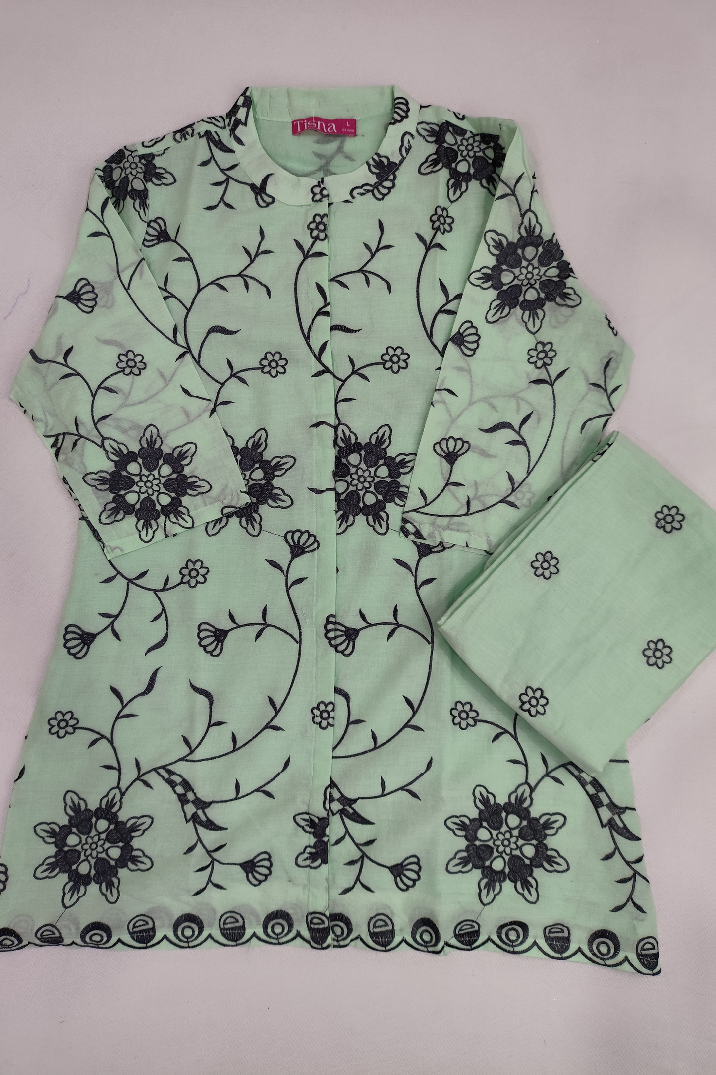 Green Cotton Suit Set
