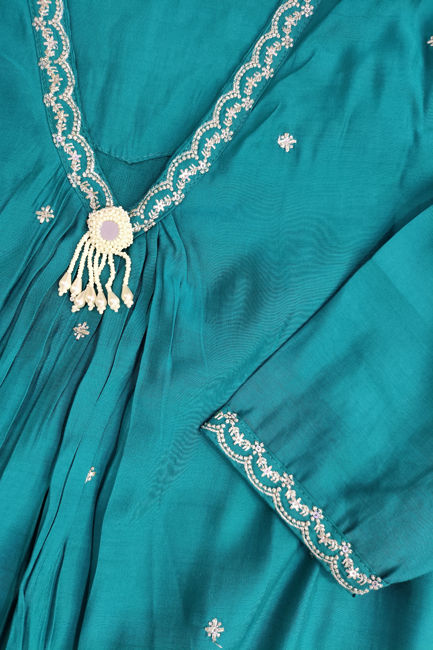 Firozi Zari Work Suit Set