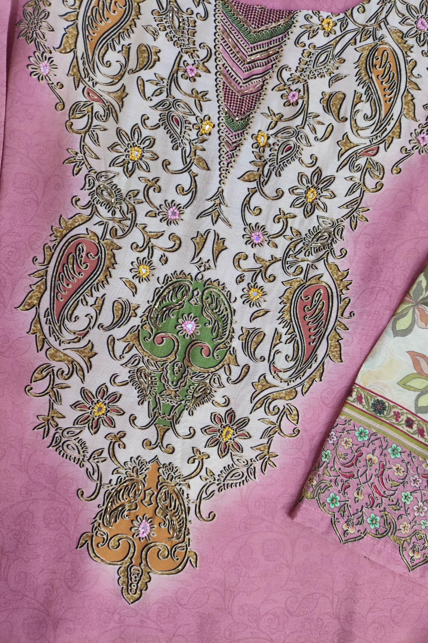 Dusty onion Stone & Mirror Work Suit Set