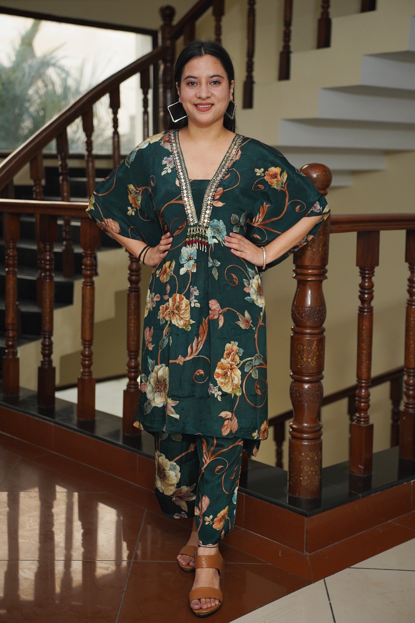 Evergreen Charm Kaftan Set