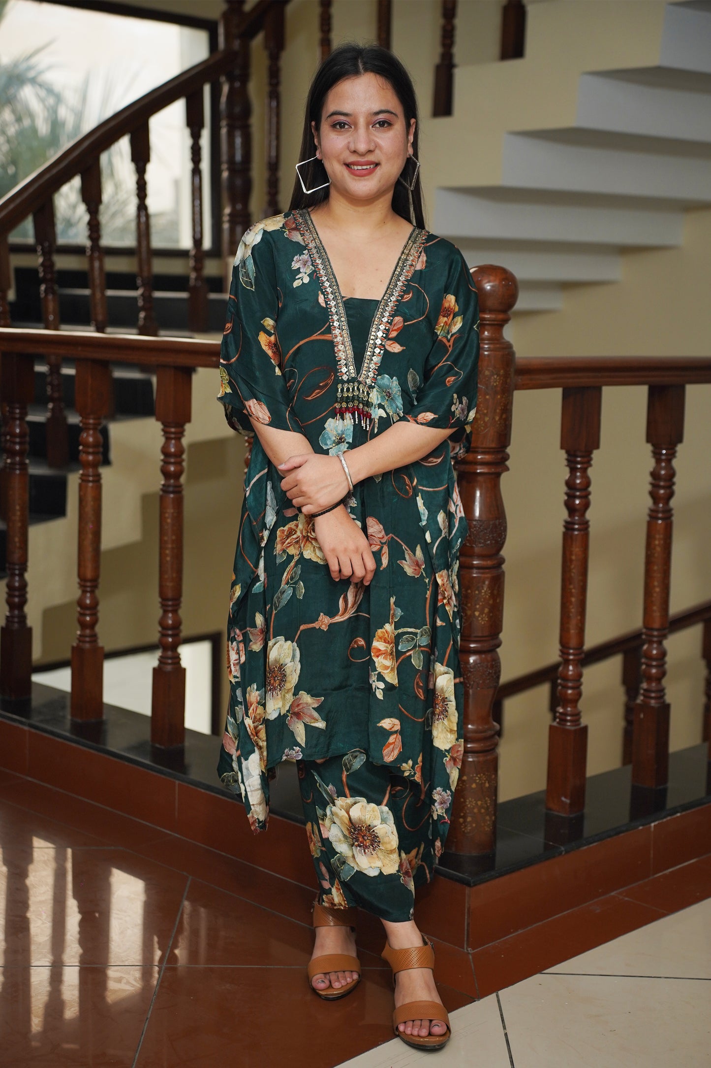 Evergreen Charm Kaftan Set
