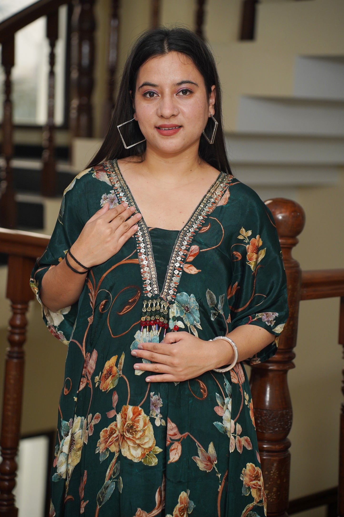 Evergreen Charm Kaftan Set