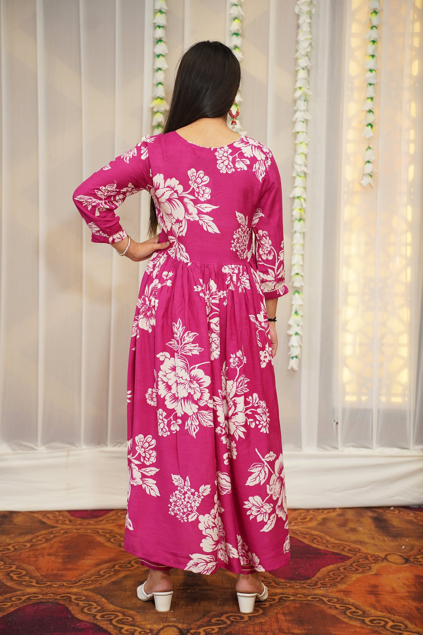 Vibrant Pink Anarkali Set