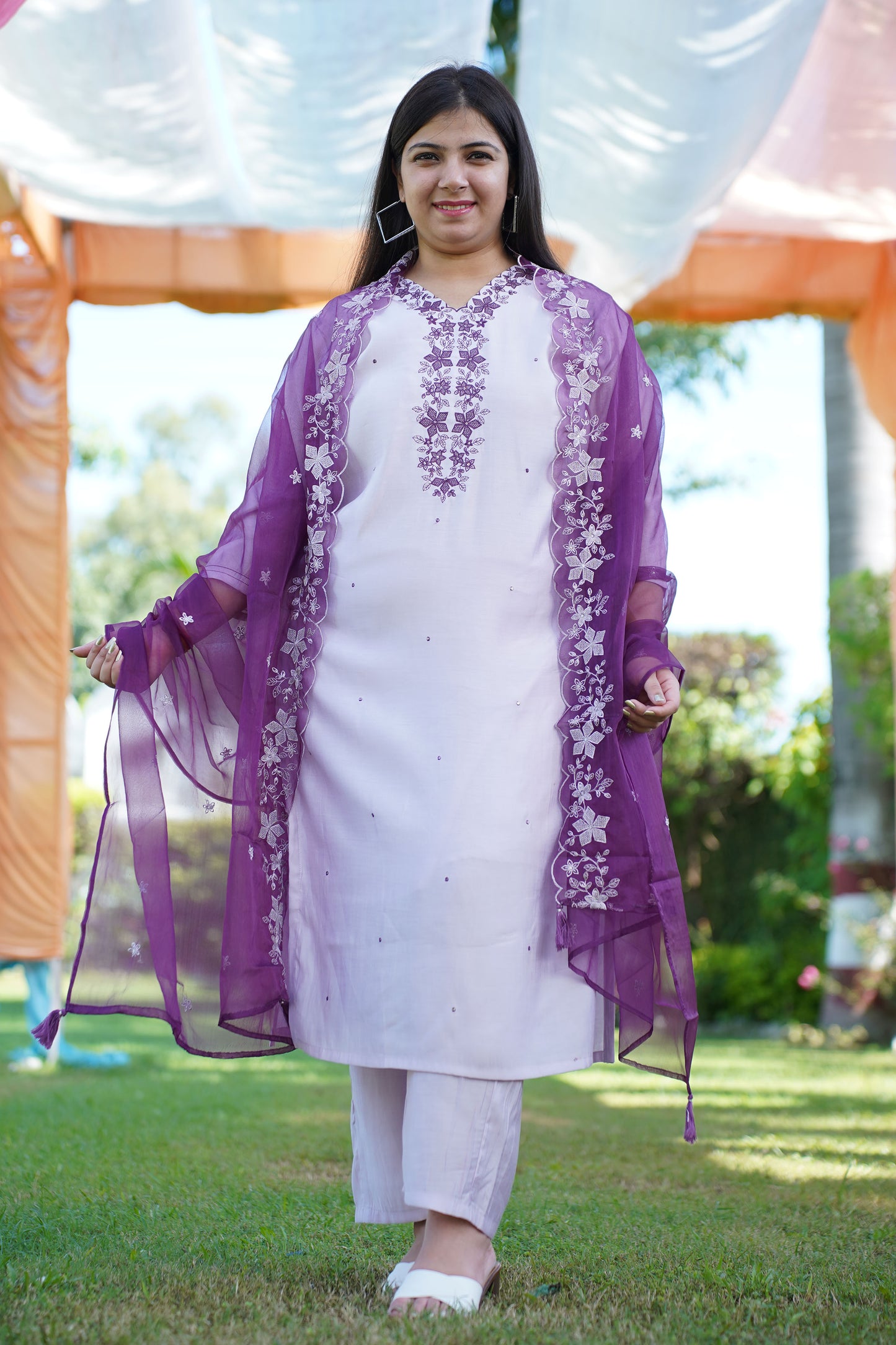 Dusty Mauve Detailed Suit Set