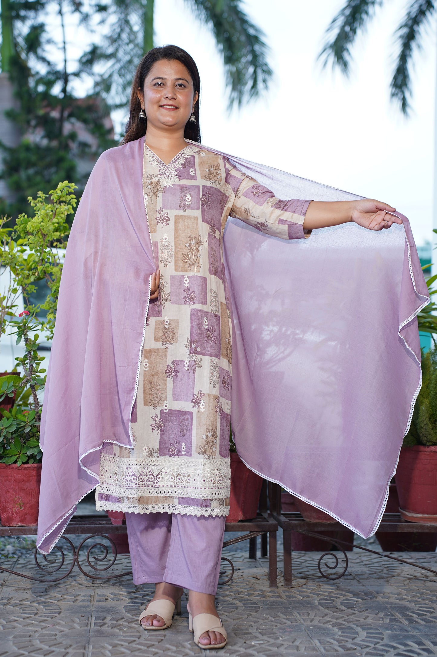 Kurti Pant Set With Dupatta