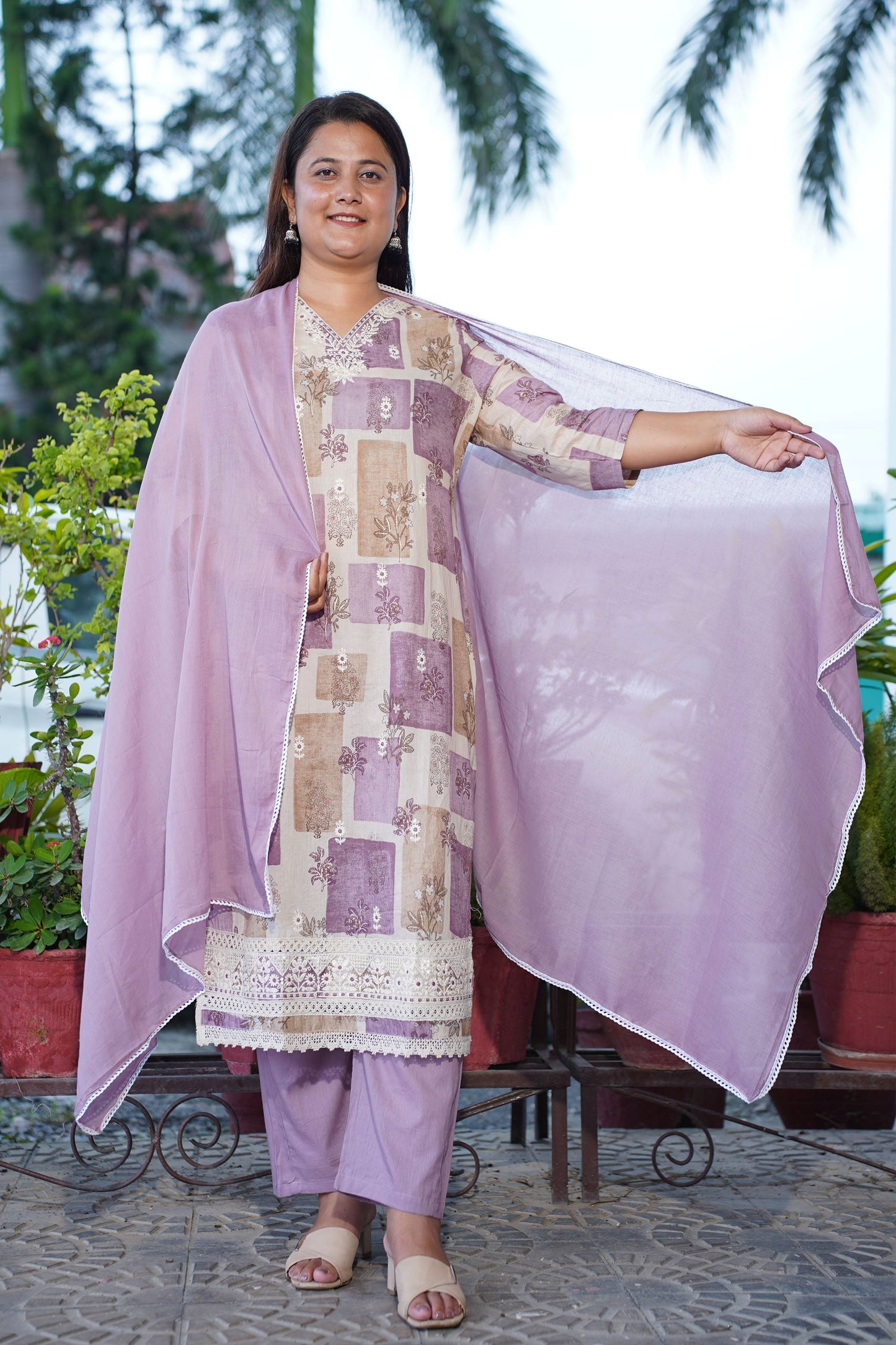 Kurti Pant Set With Dupatta