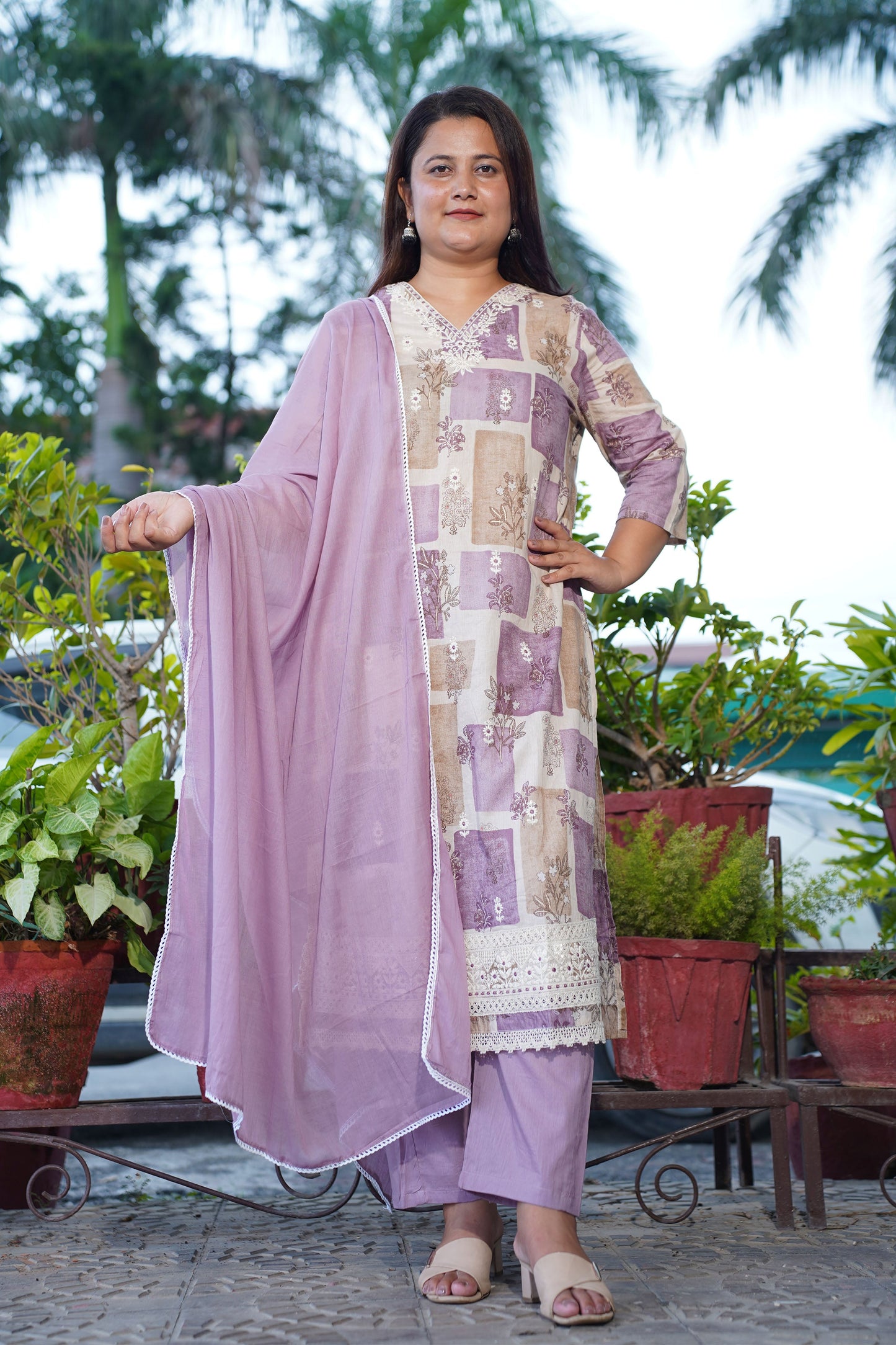 Kurti Pant Set With Dupatta