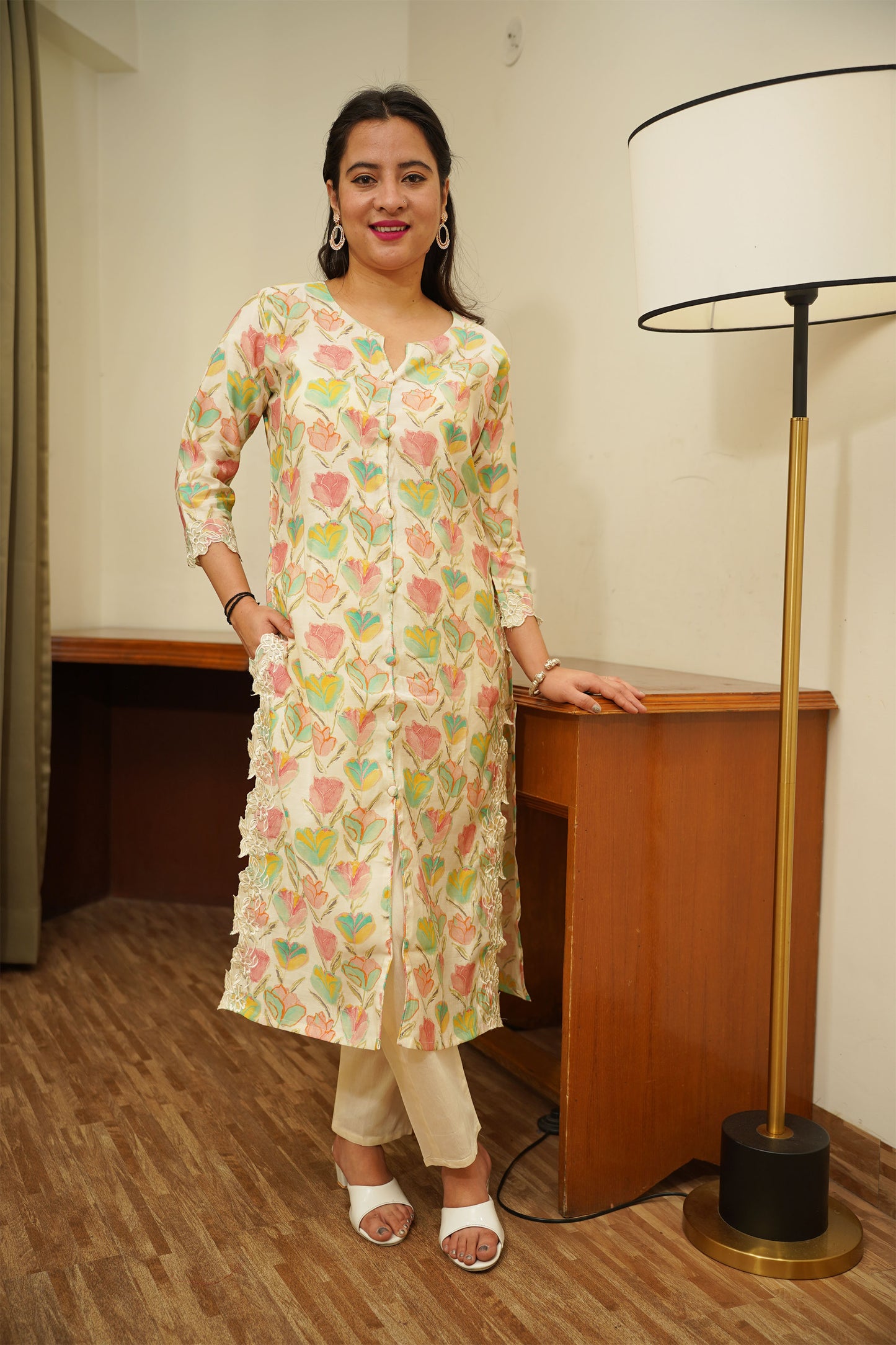 Ivory Petal Modal Kurta Set