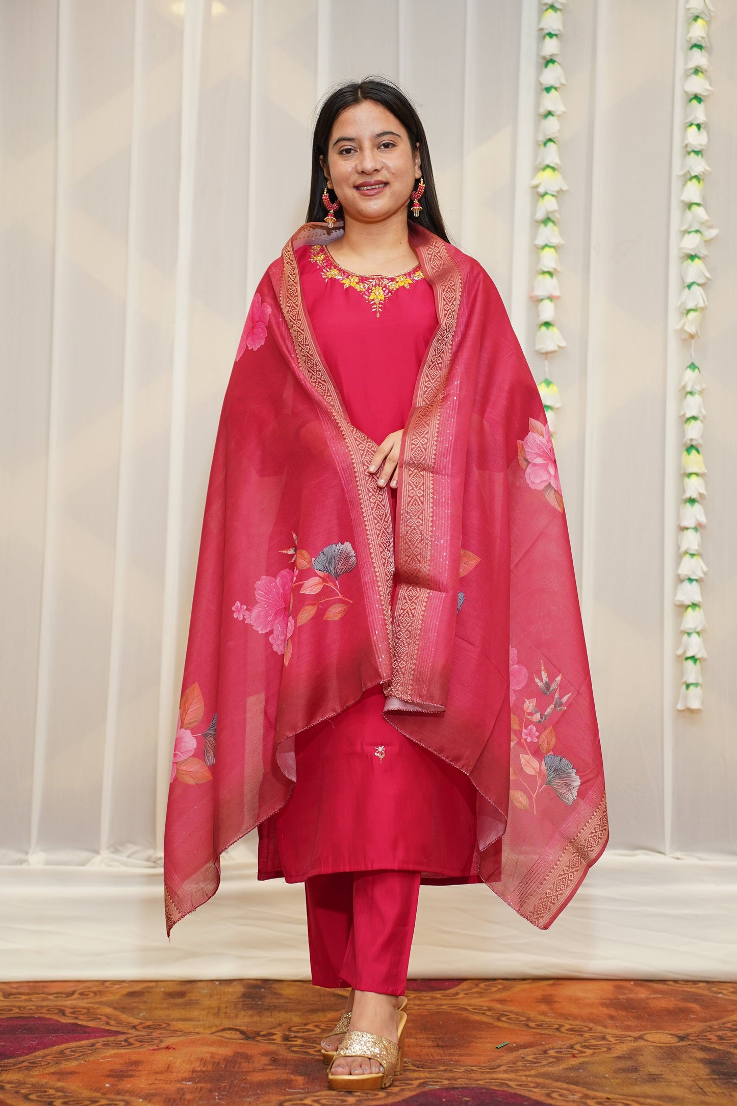 Fuchsia Magenta Suit Set