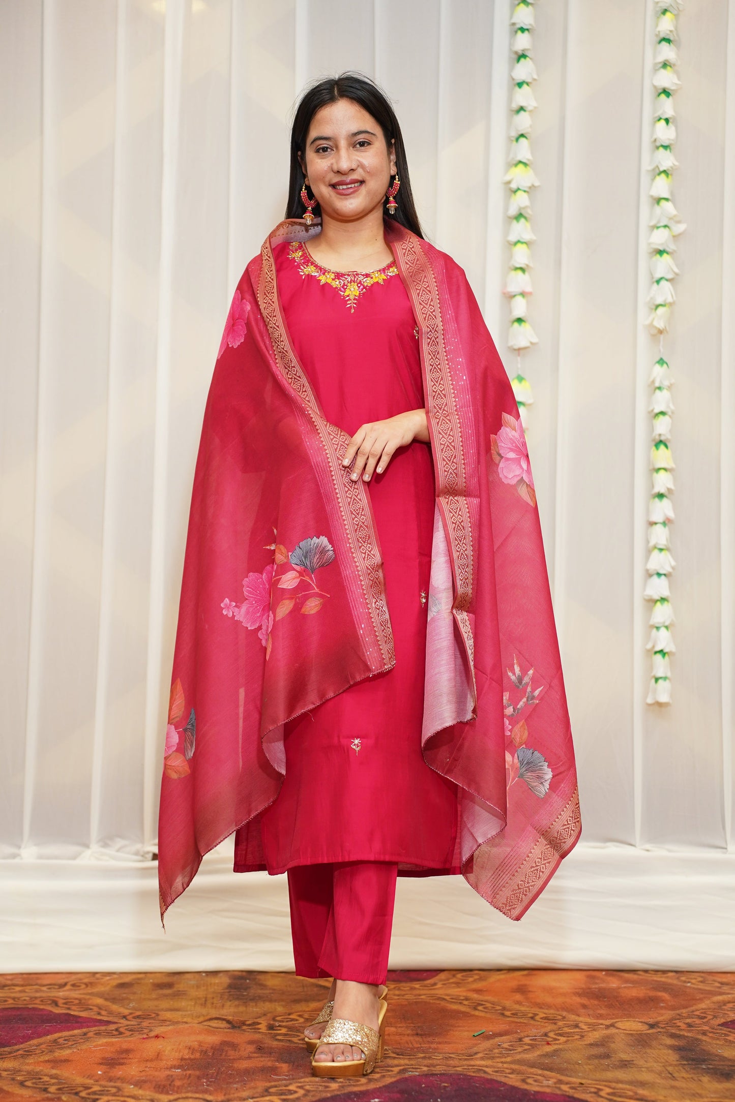 Fuchsia Magenta Suit Set