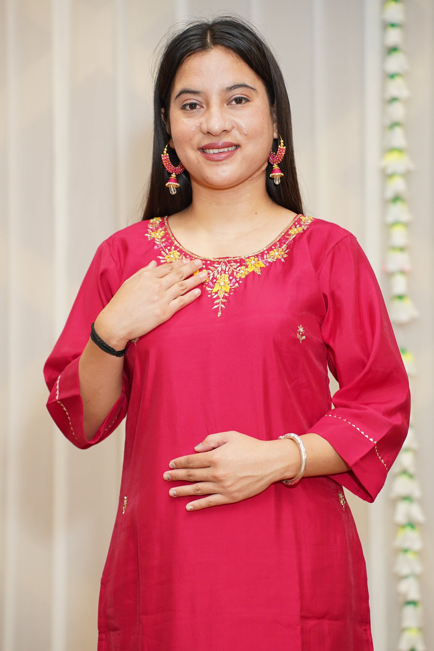 Fuchsia Magenta Suit Set