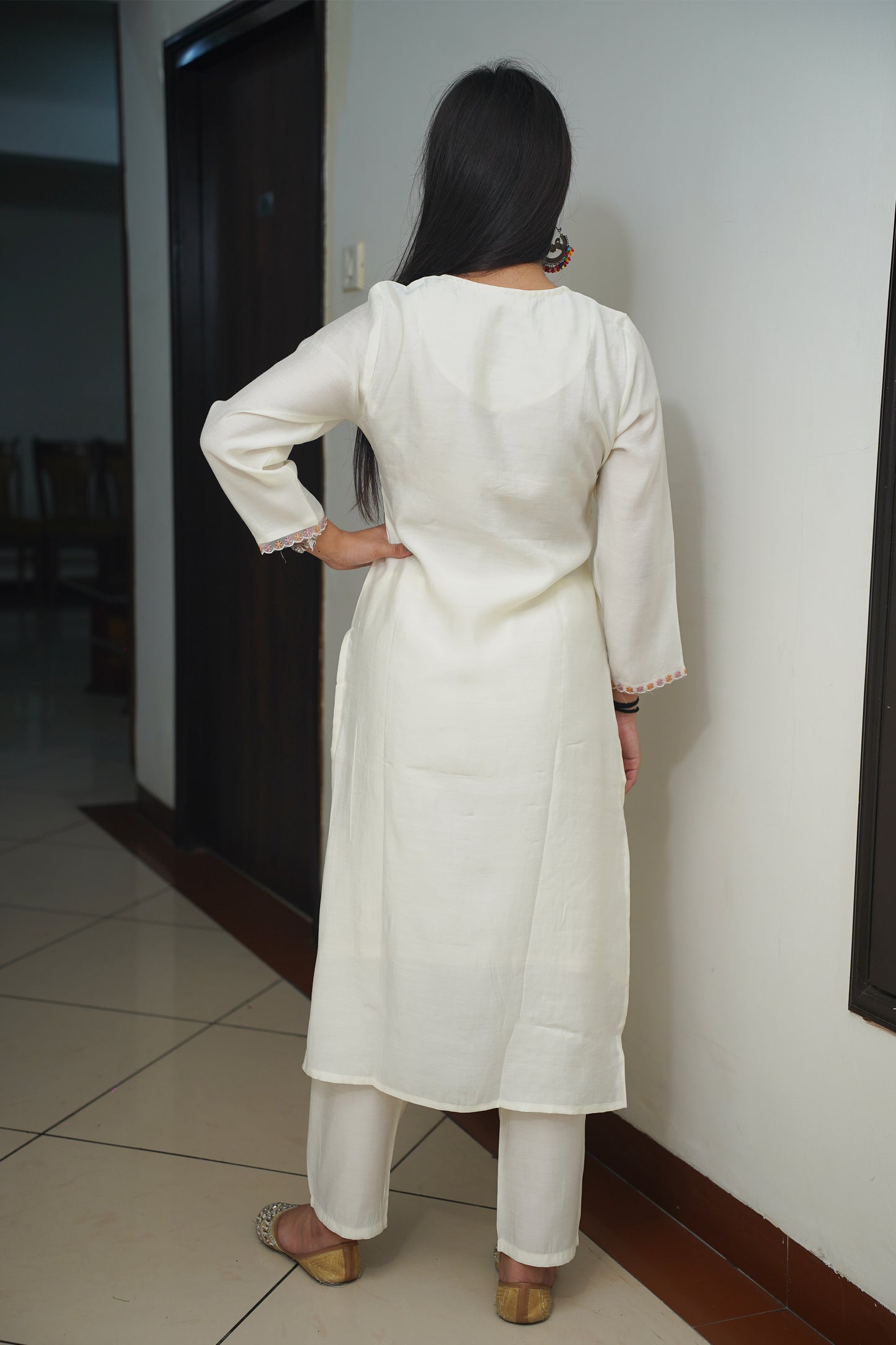 Vanilla Glow Muslin Suit Set