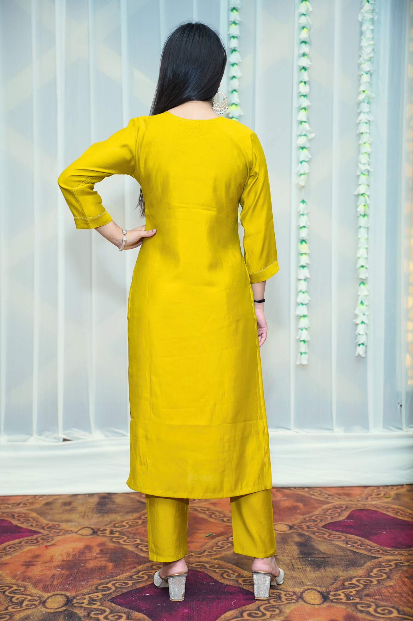 Deep Mustard Fancy Suit Set