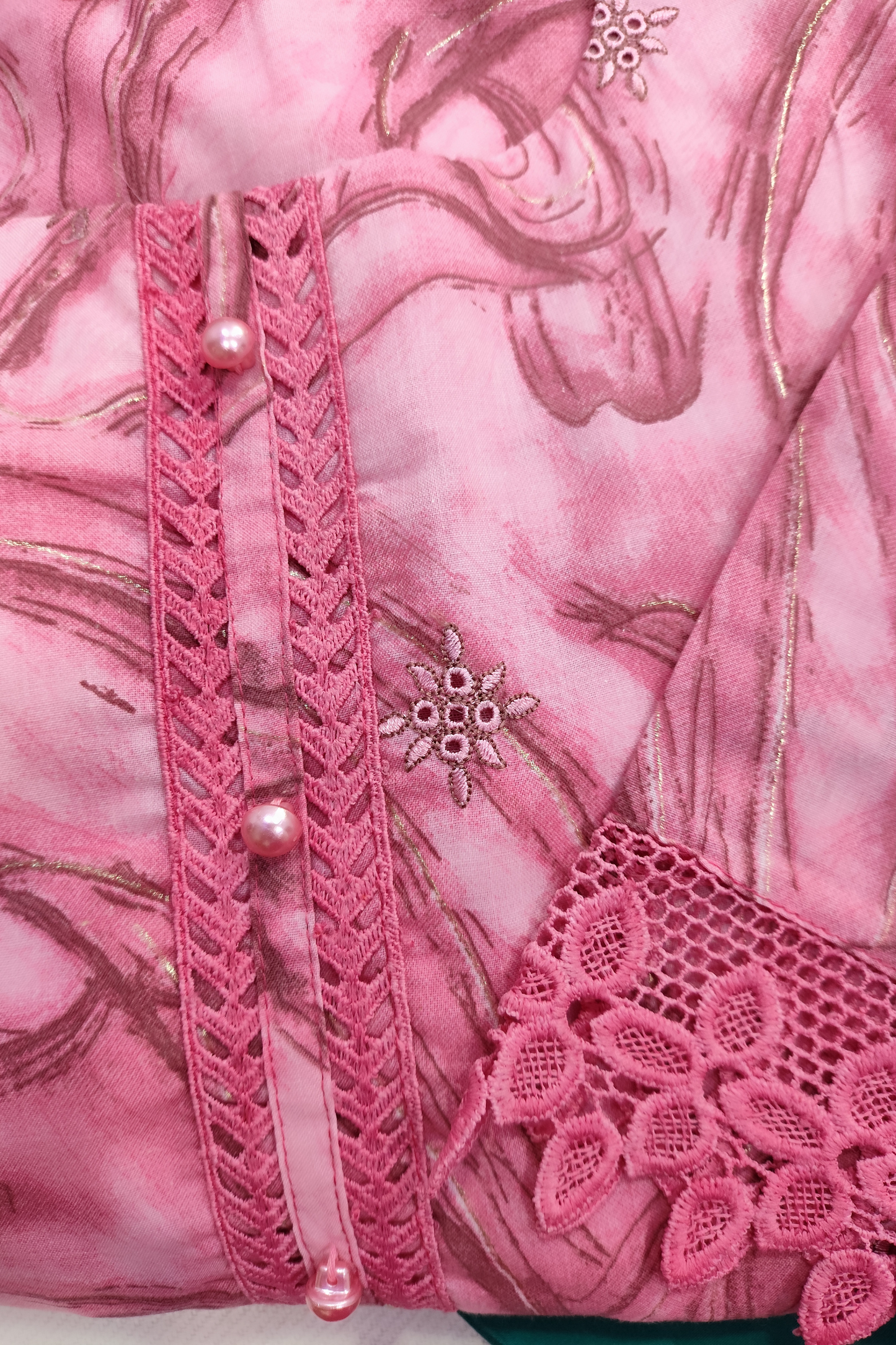 Pink Cotton Suit Set