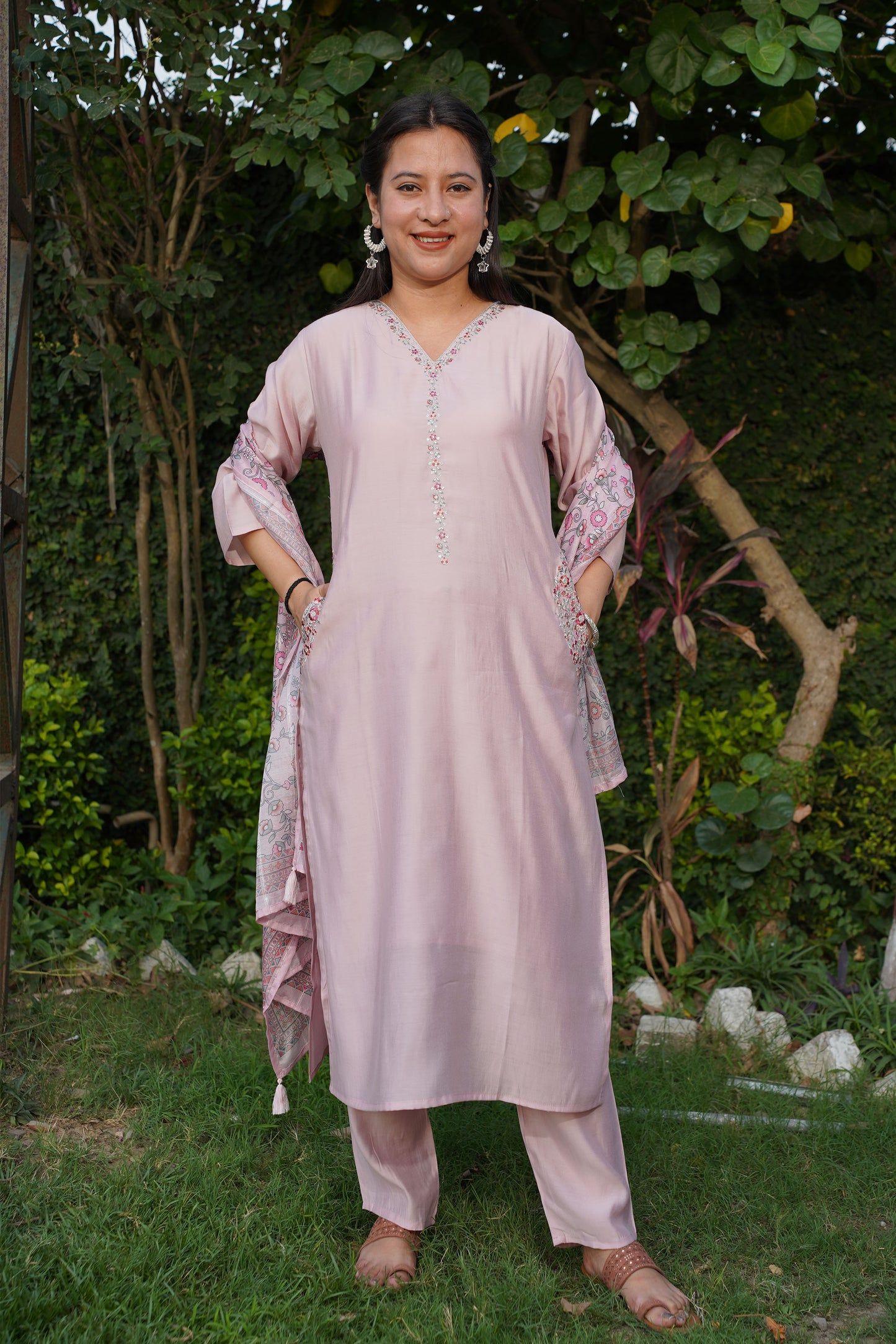 Kurti Pant Set With Dupatta