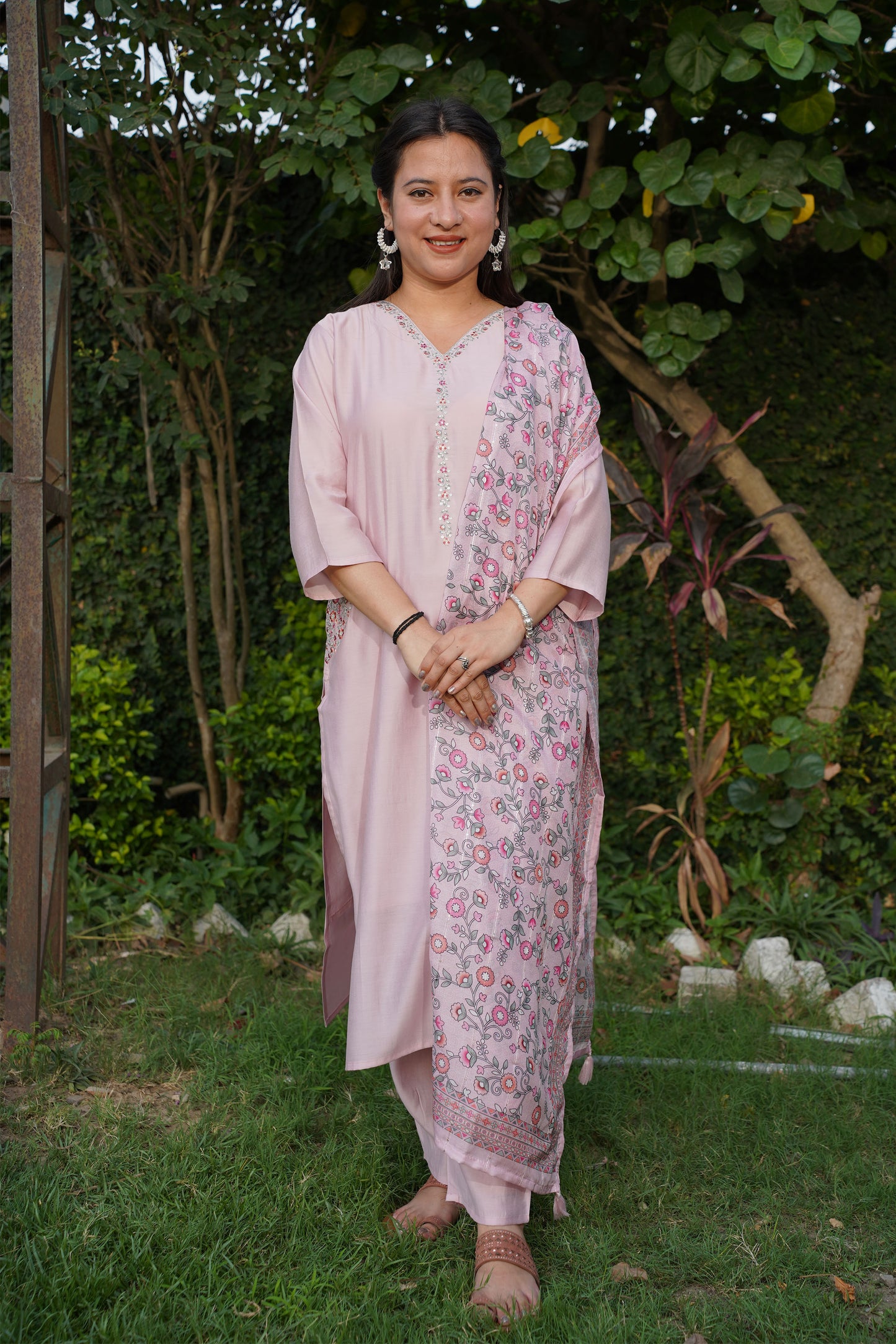 Kurti Pant Set With Dupatta