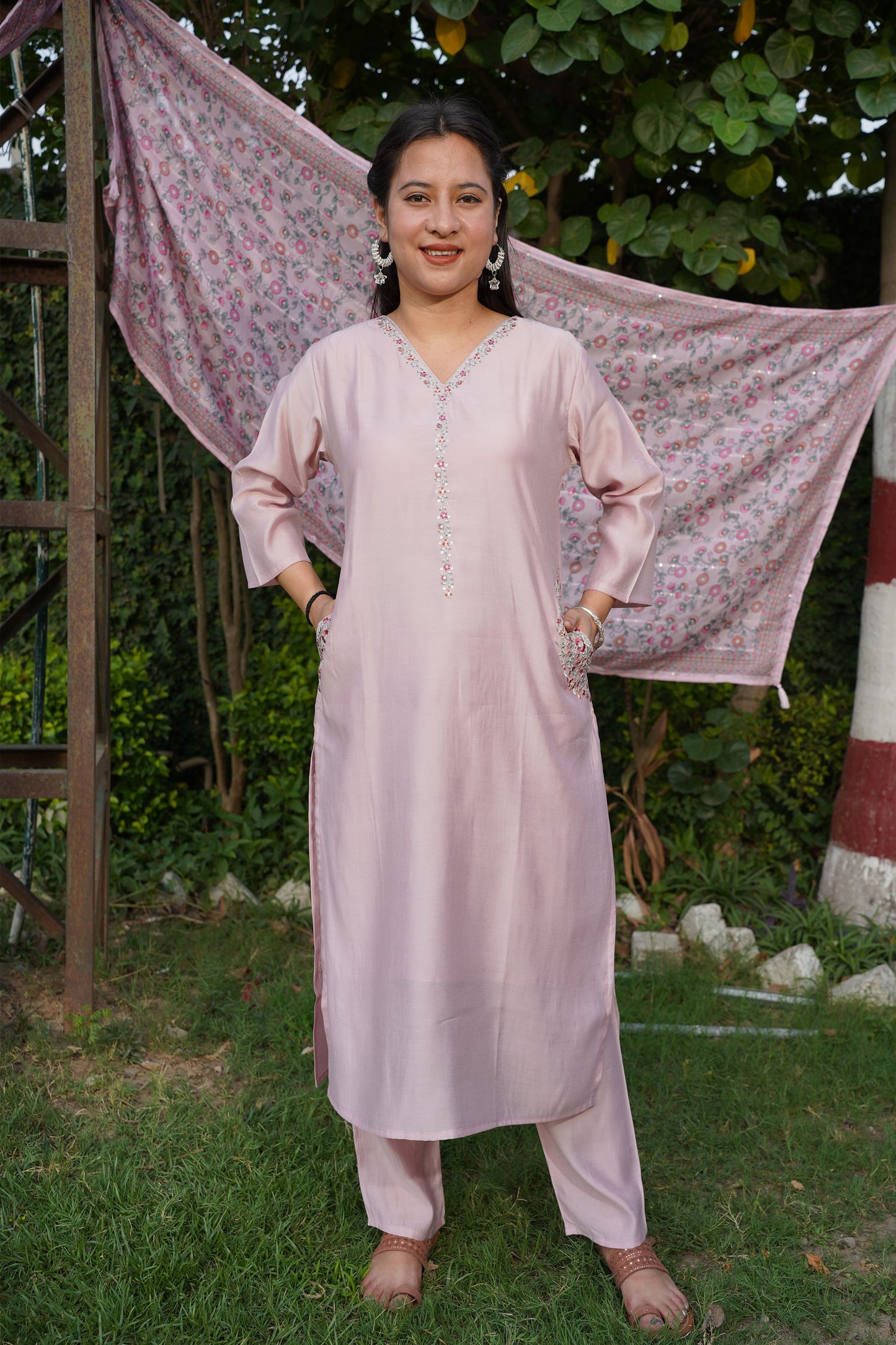 Kurti Pant Set With Dupatta