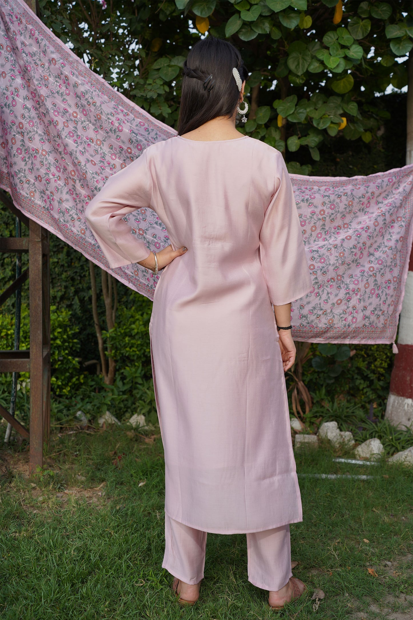 Kurti Pant Set With Dupatta