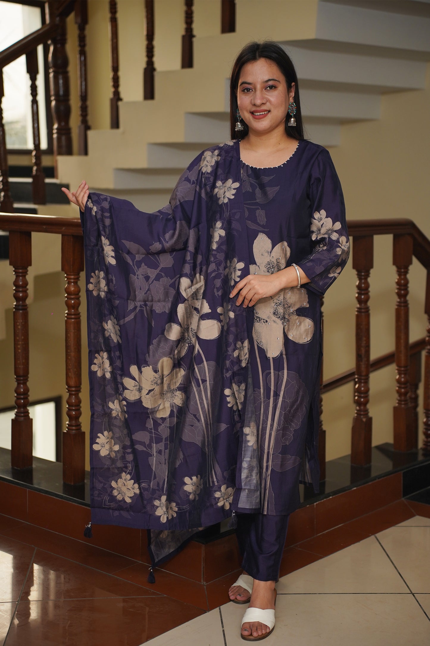 Purple Haze Muslin Suit Set