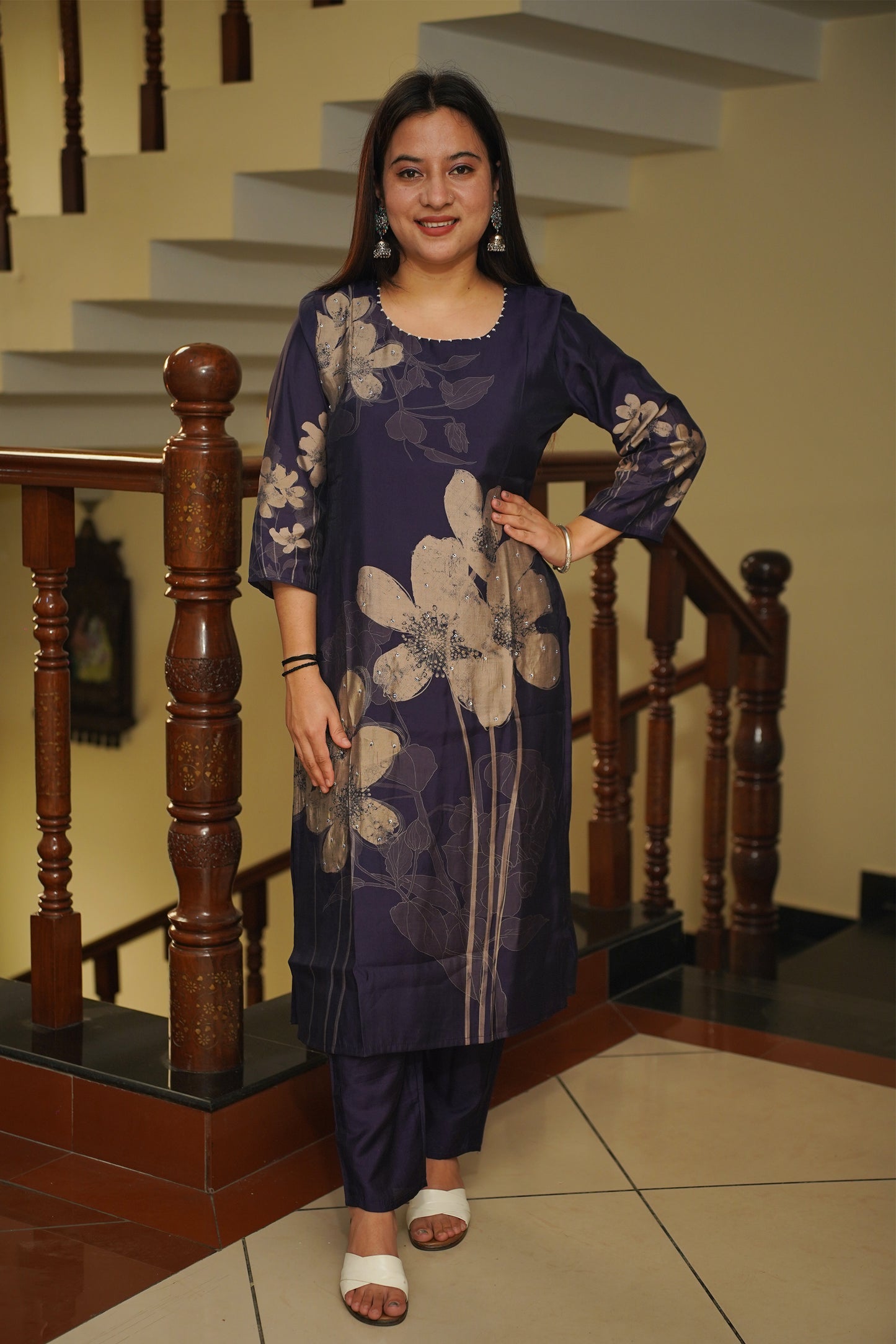 Purple Haze Muslin Suit Set