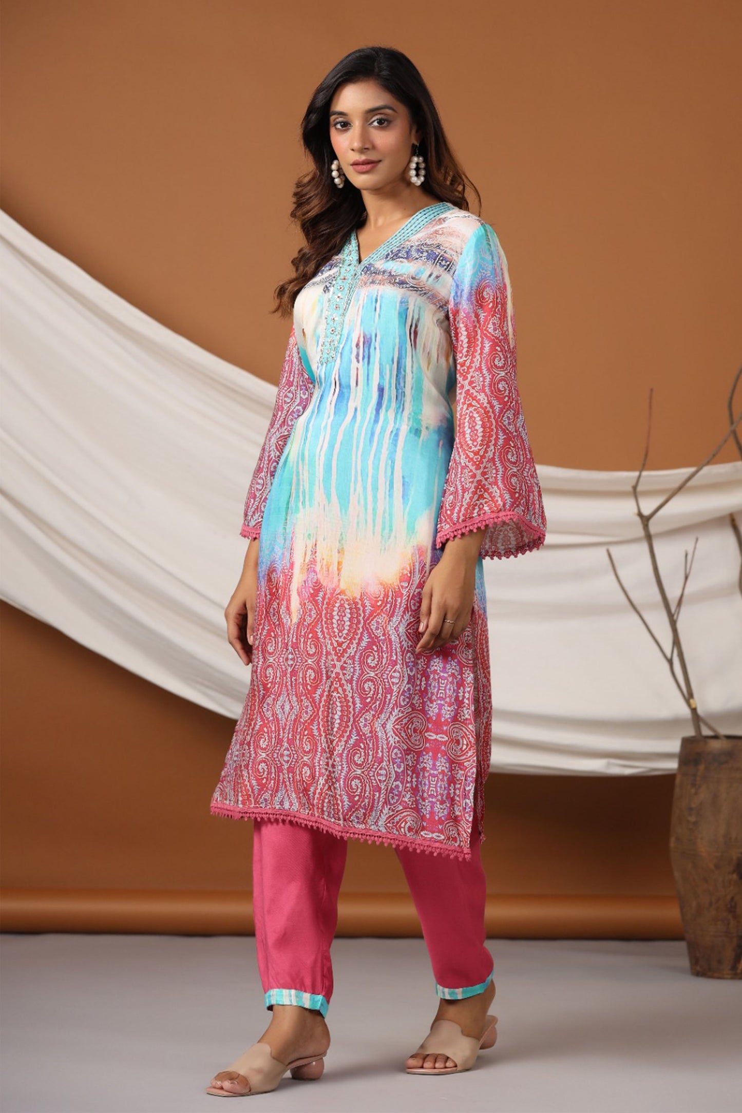 Serene Pink Muslin Co-ord Set