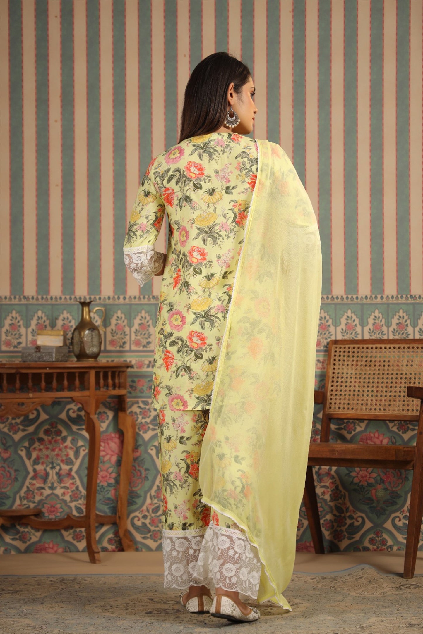 Soft Lime Muslin Co-ord Set