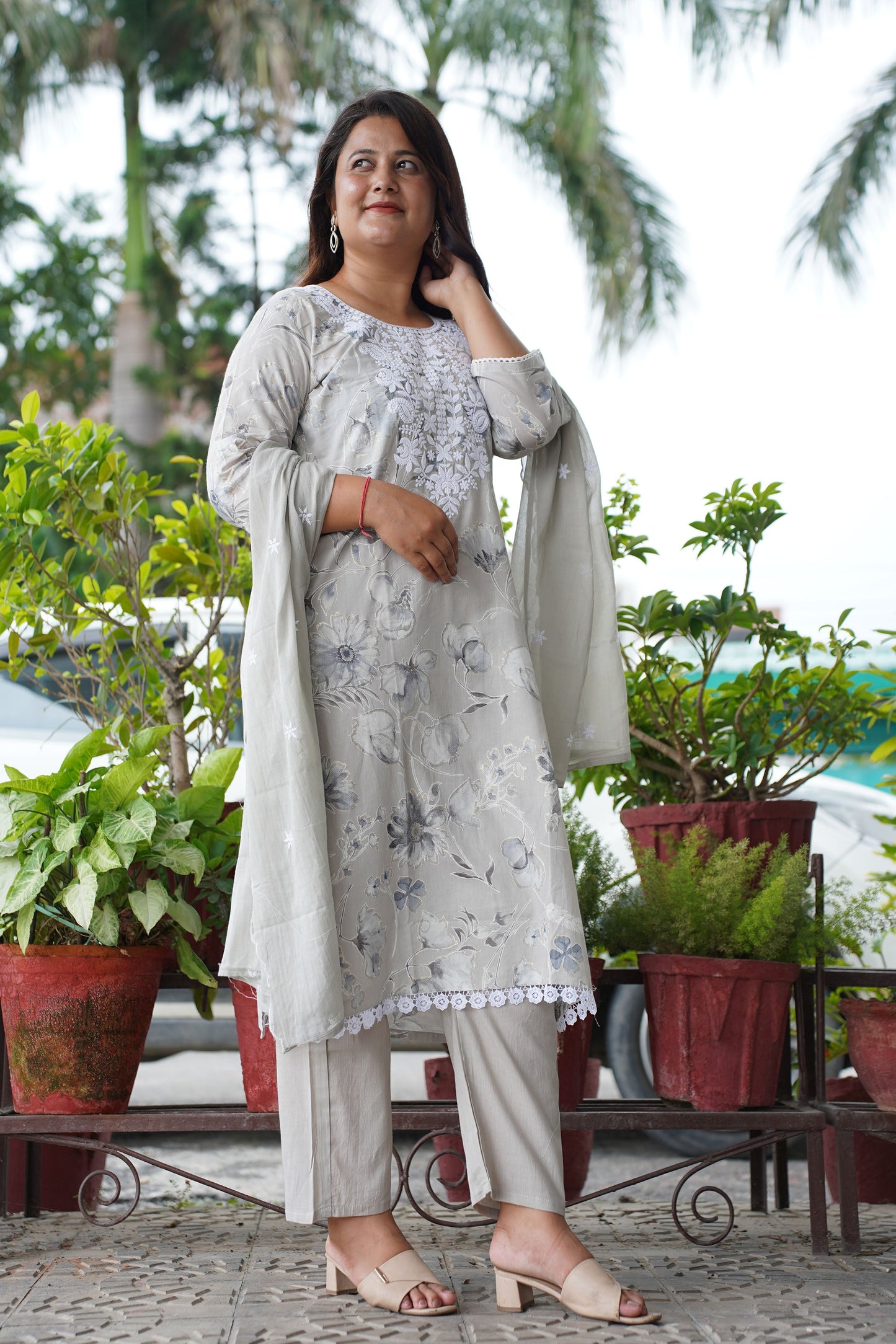Kurti Pant Set With Dupatta