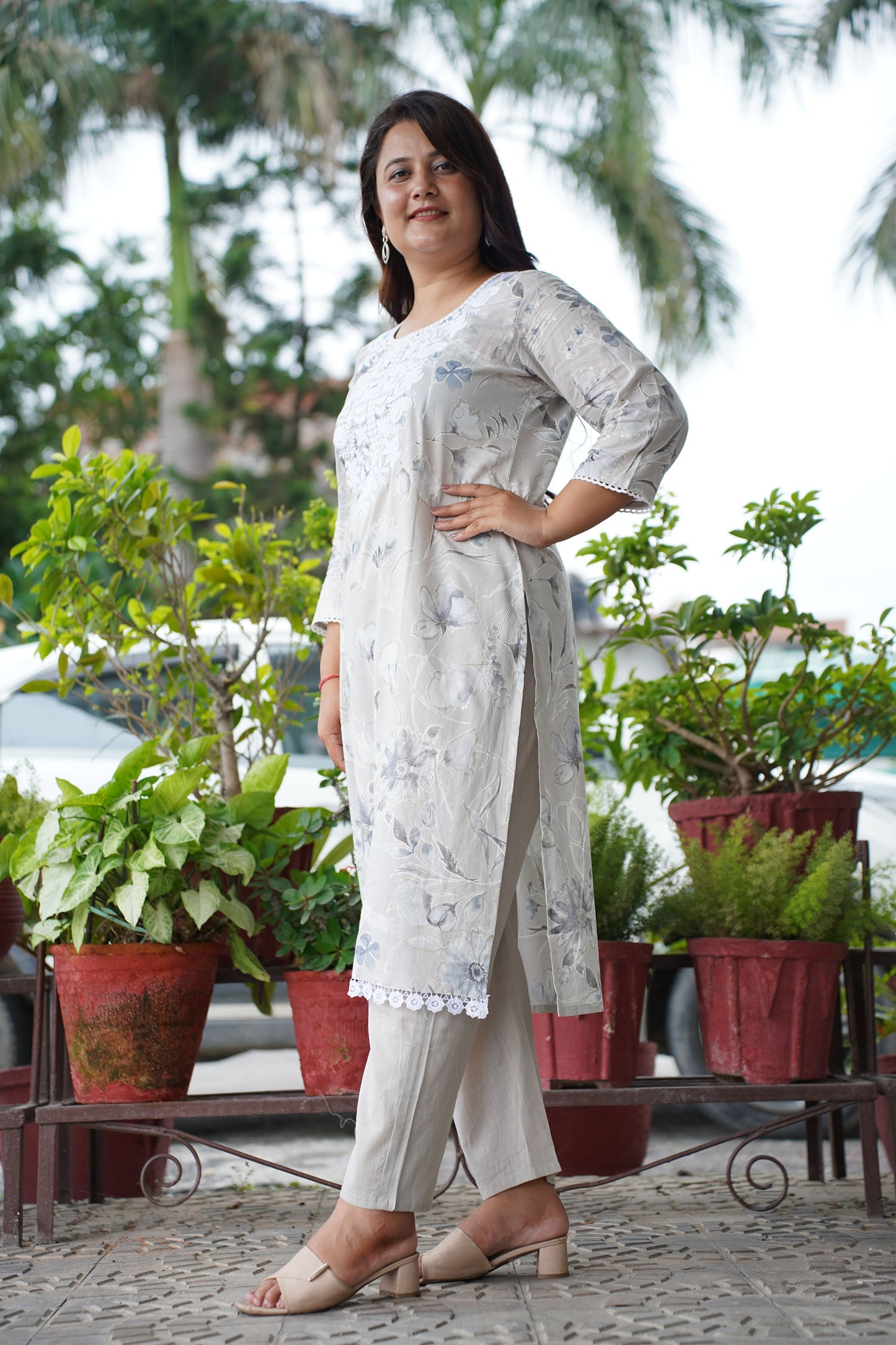 Kurti Pant Set With Dupatta