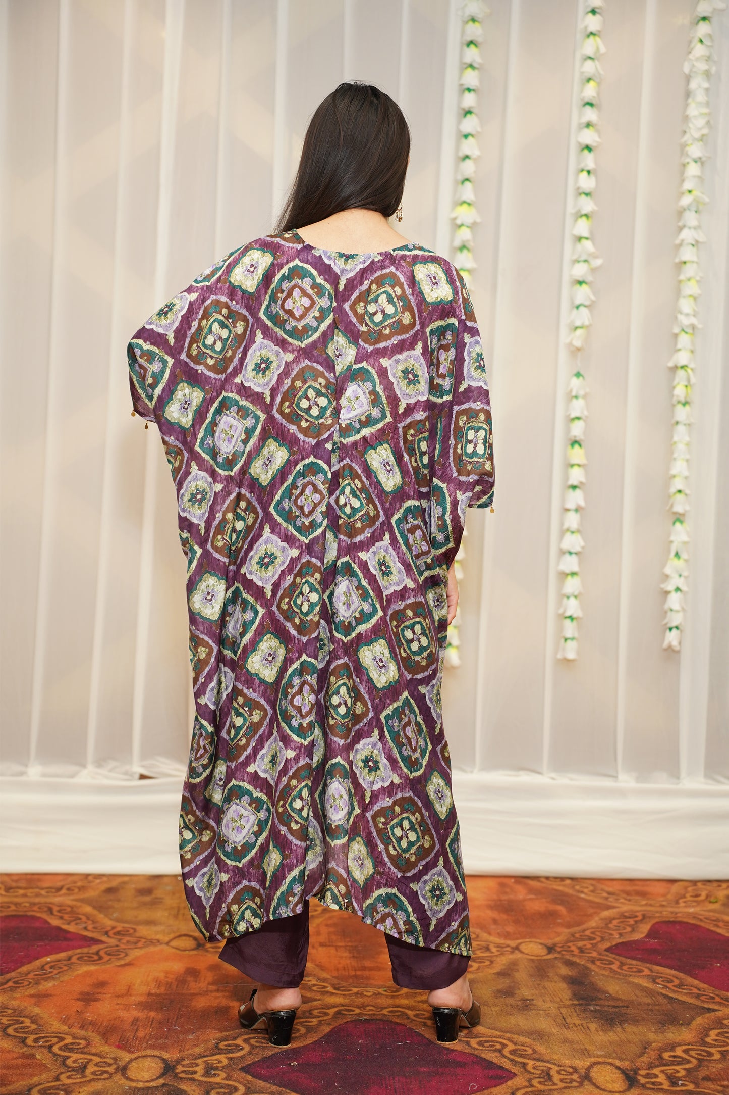 Burgundy Kaftan Set