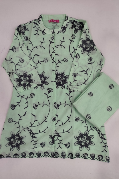 Green Cotton Suit Set