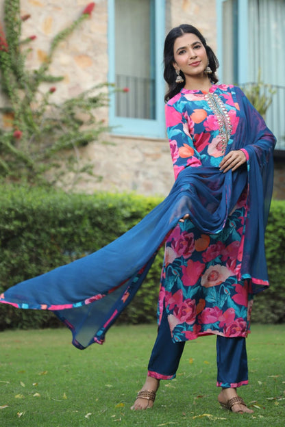 Peacock Mirrored Kurta Set