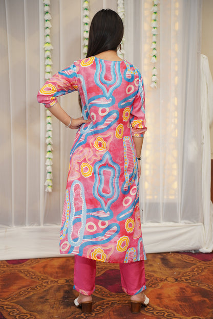 Blush Breeze Muslin Suit Set