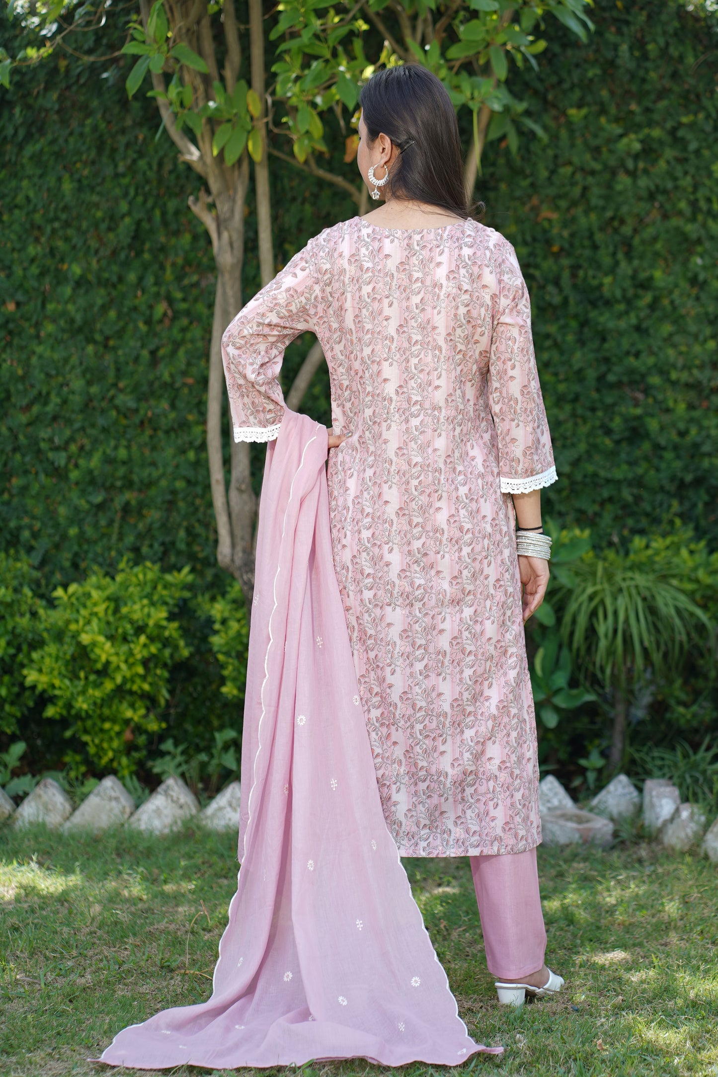 Dusty Blush Cotton Suit Set