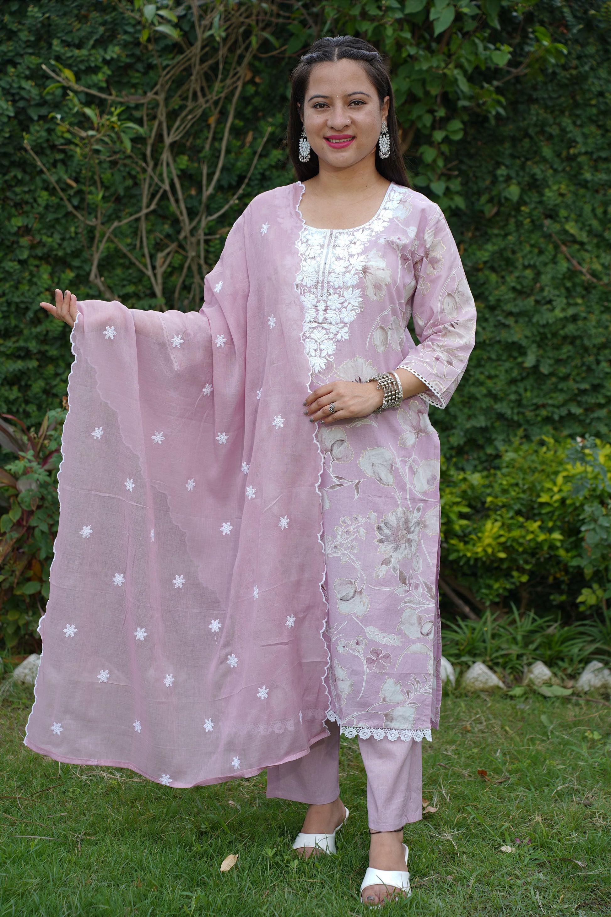 Cotton Suits With Cotton Dupatta