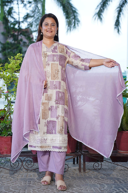  Kurti Pant Set With Dupatta 