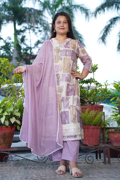  Kurti Pant Set With Dupatta 