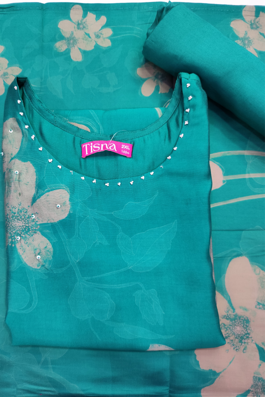 Firozi Modal Printed Suit Set
