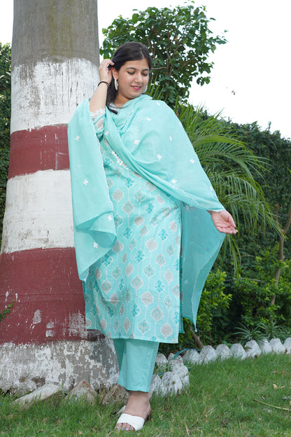 Gentle Breeze Mul Cotton Suit Set