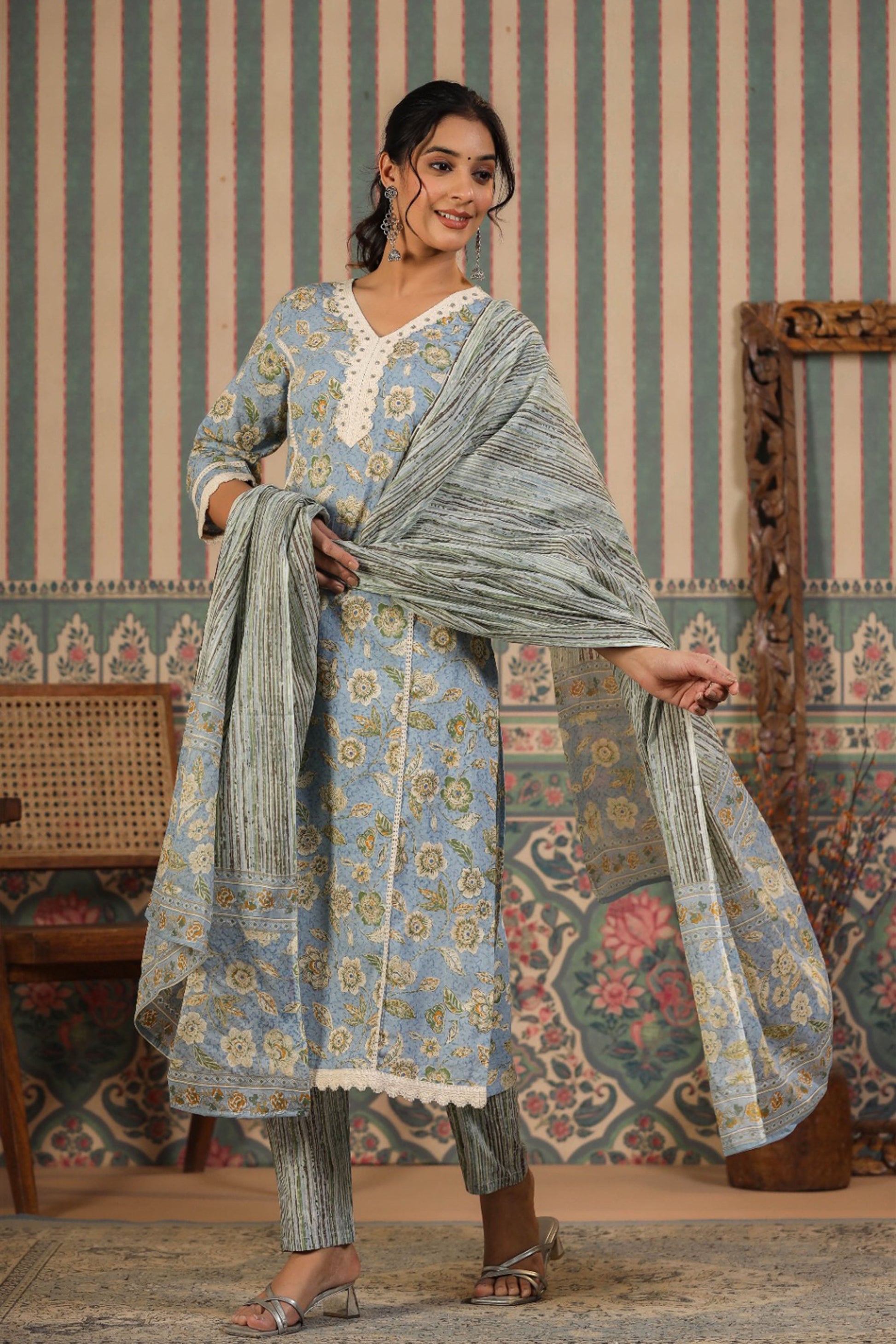 Cotton Kurta Sets With Dupatta