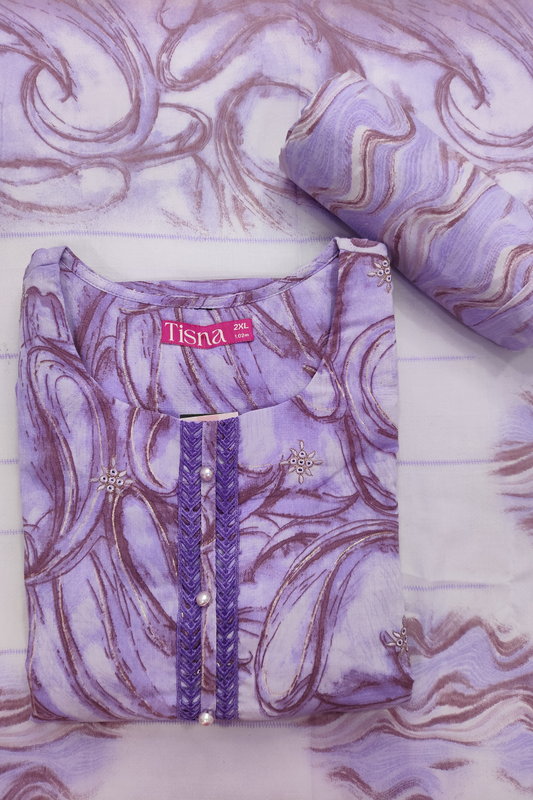 Lavender Cotton Suit Set
