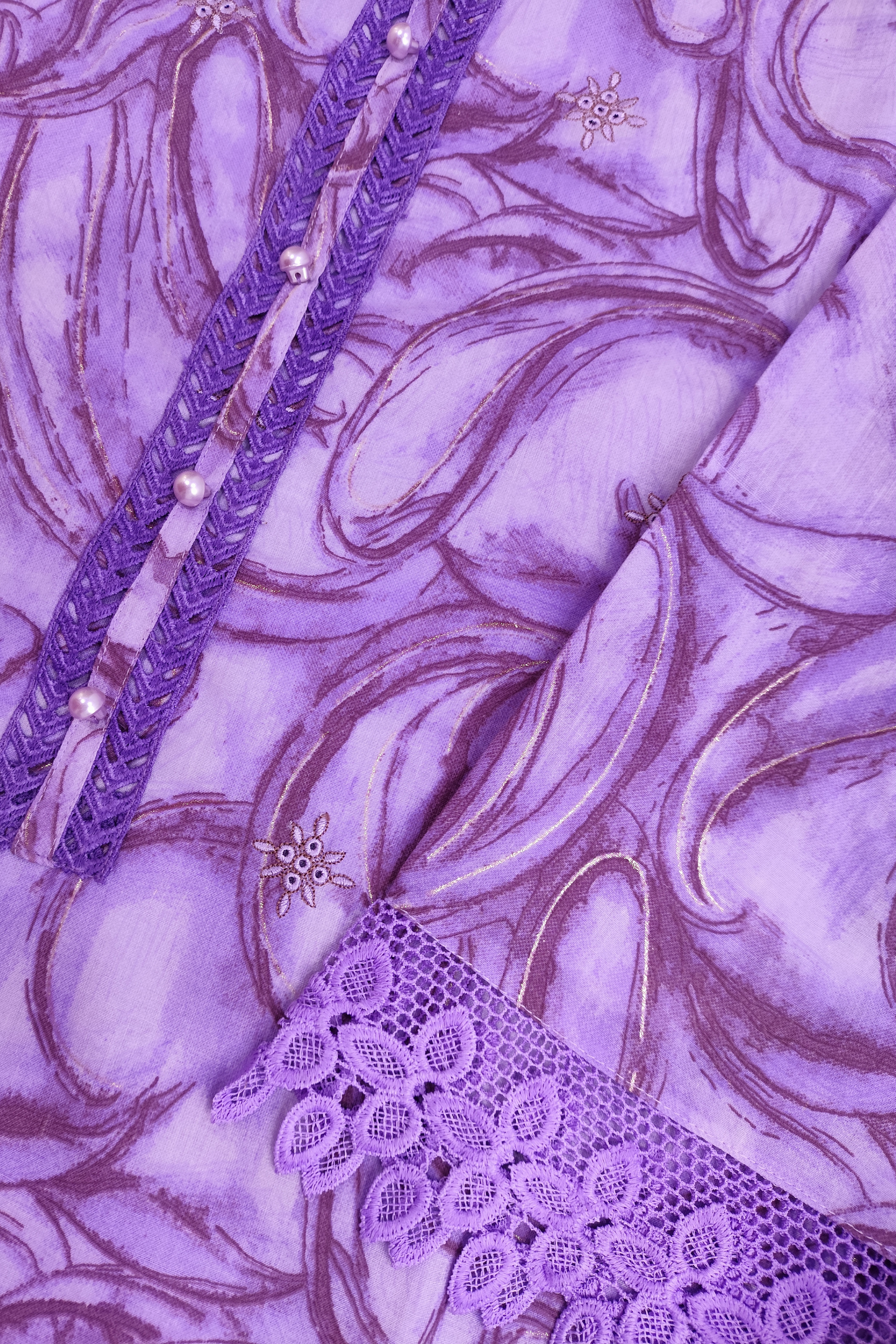 Lavender Cotton Suit Set