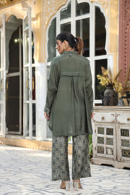 Olive Dream Muslin Co-ord Set