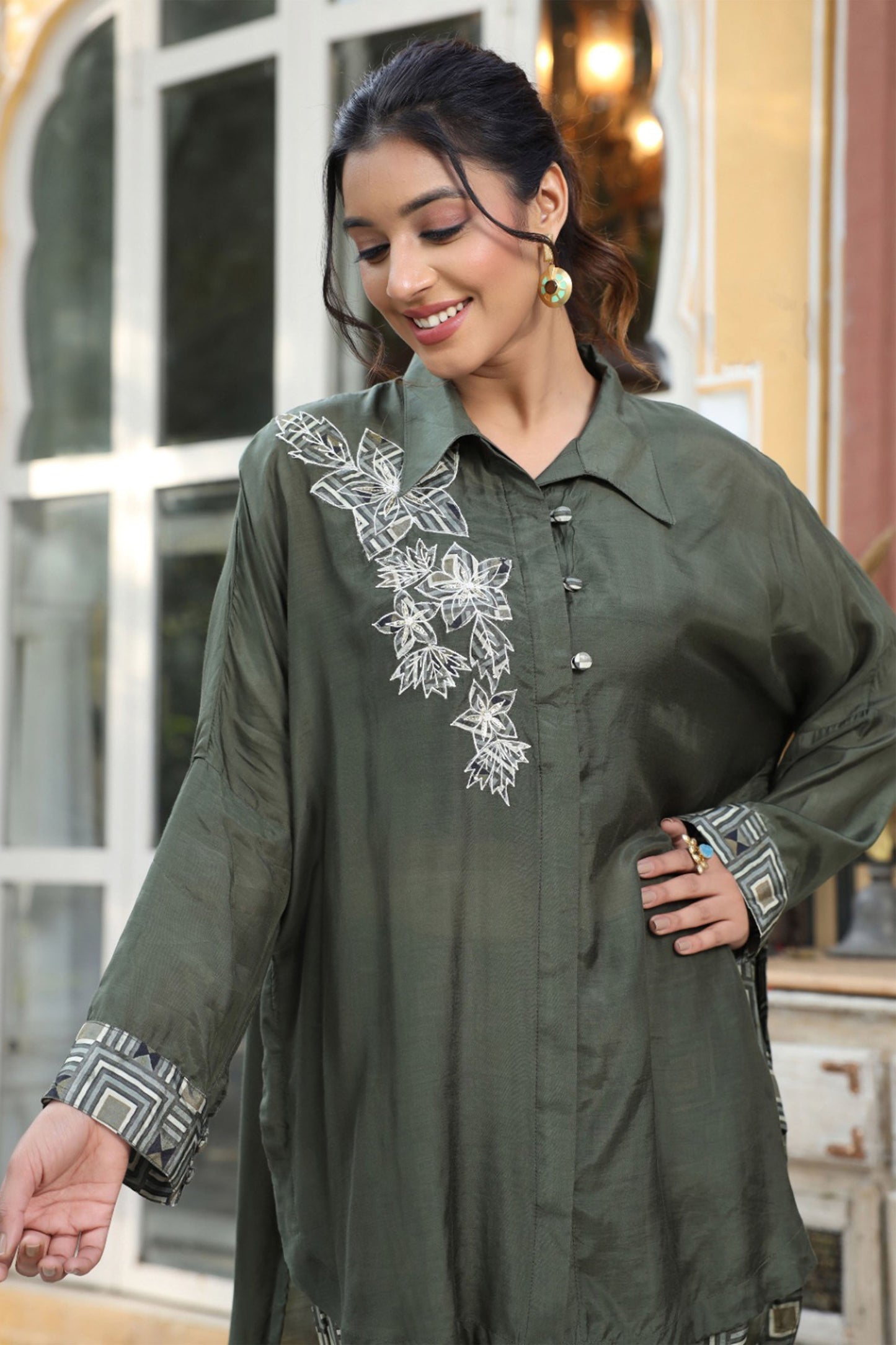 Olive Dream Muslin Co-ord Set