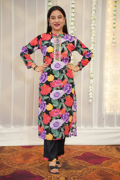 Midnight Floral Suit Set
