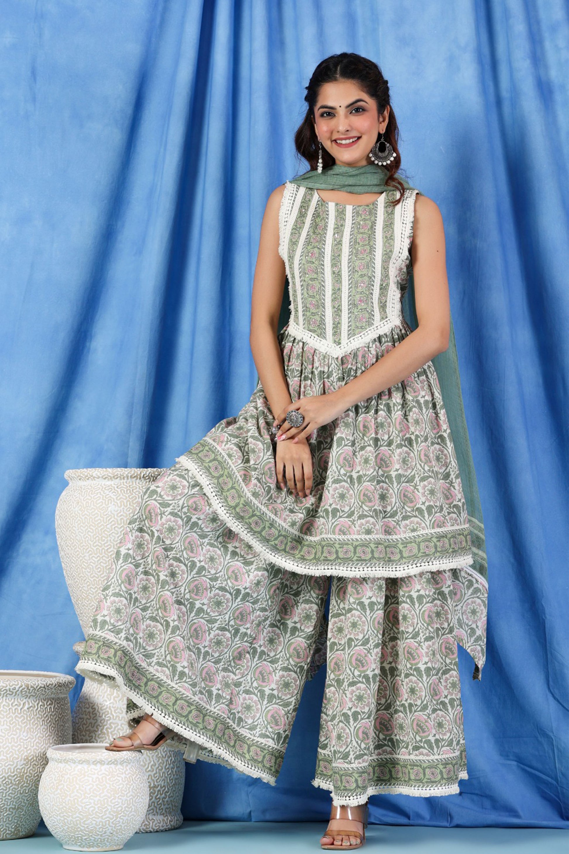 Cotton Sharara Suit