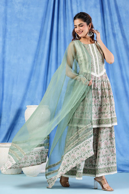 Cotton Sharara Suit