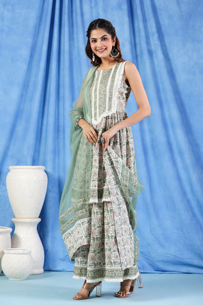 Cotton Sharara Suit