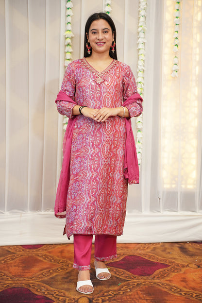 Soft Onion Muslin Suit Set
