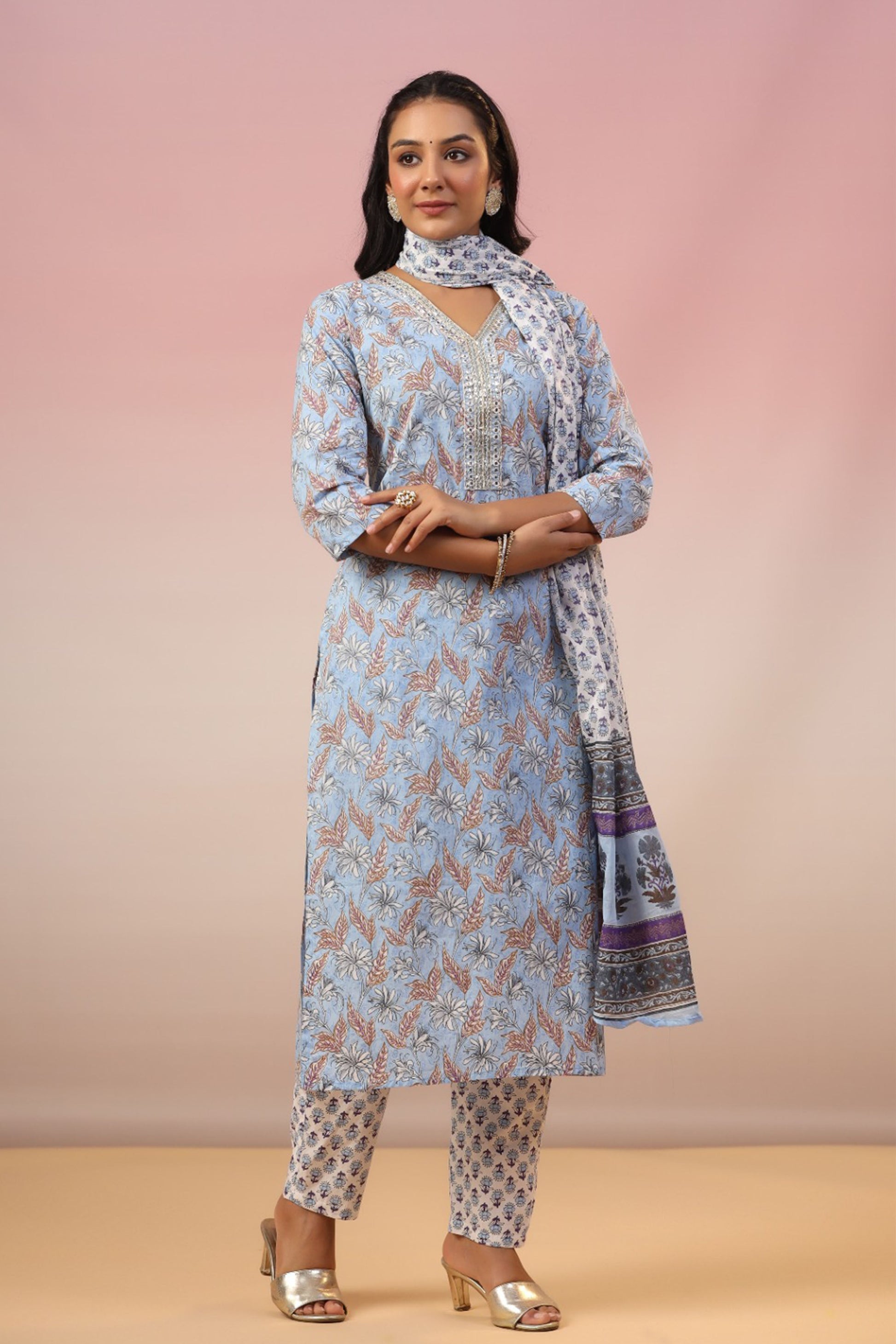 Cotton Kurta Sets With Dupatta