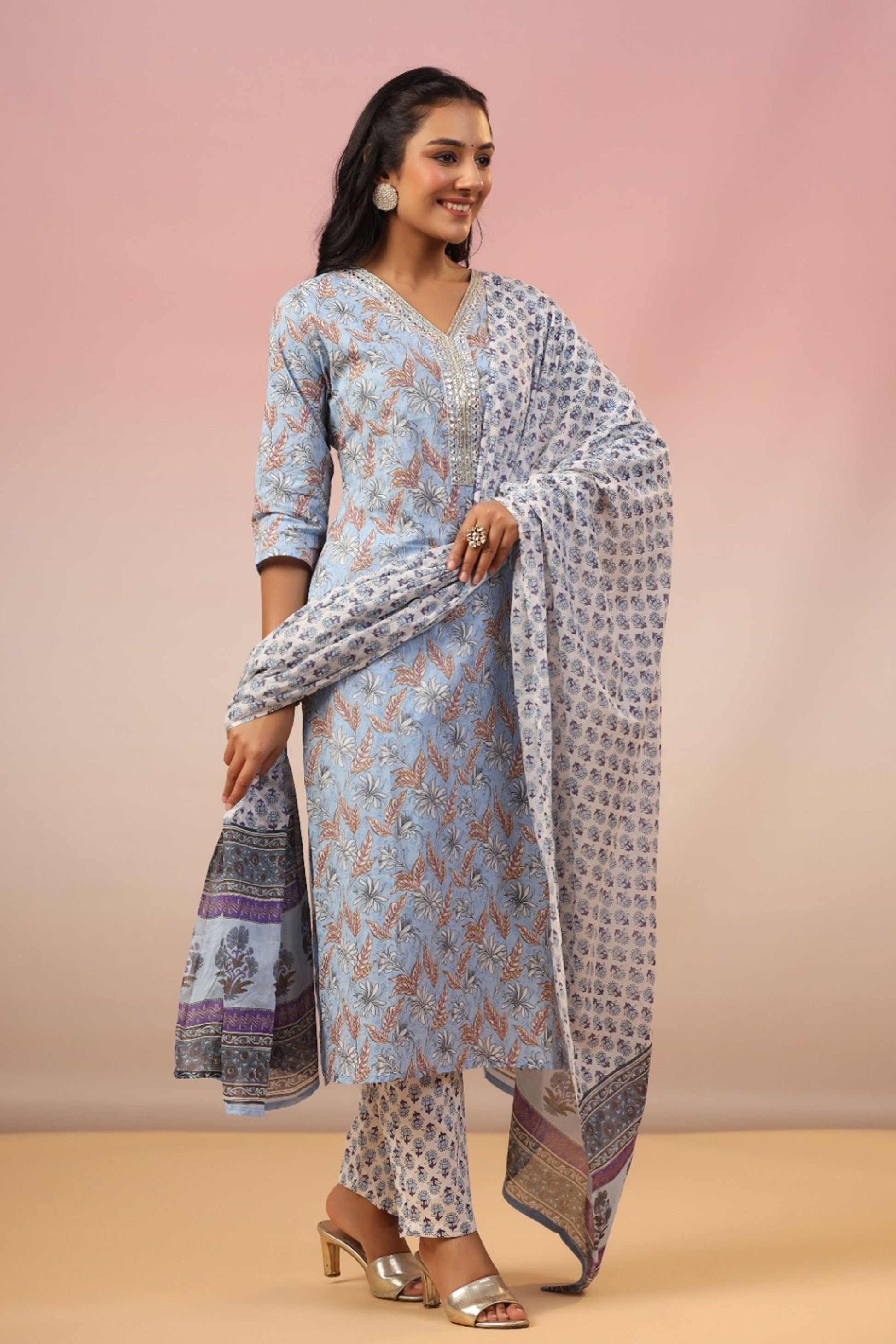 Cotton Kurta Sets With Dupatta